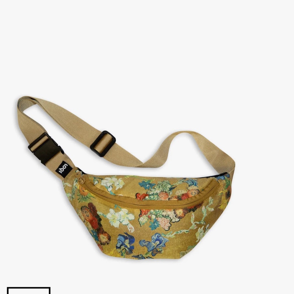 Loqi Van Gogh Floral Gold Crossbody Bag